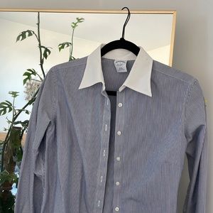 Vintage Brooks Brothers Blue Striped Button Down